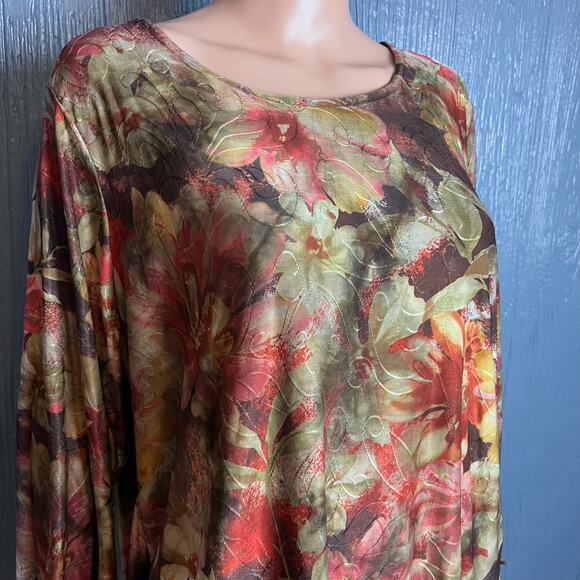 Cocomo Slinky Stretchy Knit Top Side Tie 3X Work Office Date Night Party Holiday - Picture 2 of 5